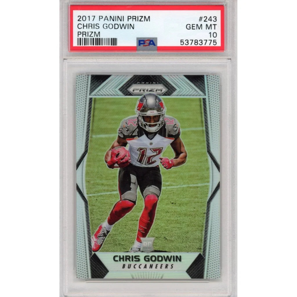 High-quality PSA 10 Chris Godwin 2017 Panini Prizm Rookie Card in GEM MT 10 condition