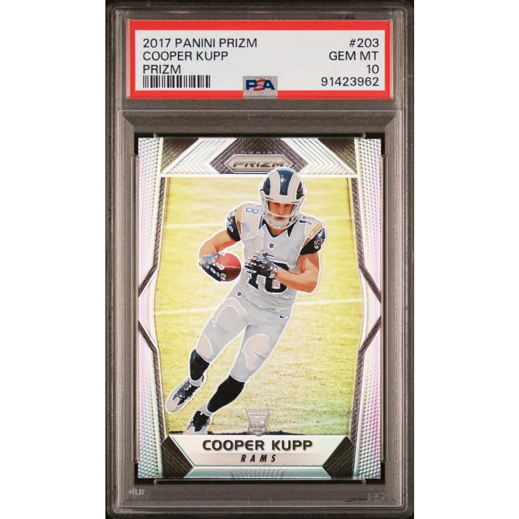 Graded 2017 Panini Prizm Cooper Kupp #203 Prizm Rookie RC Football Card PSA 10 Gem Mint | Hall of Fame Sports Memorabilia | vintageantiquesgifts.com