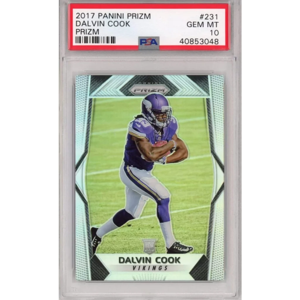 Graded 2017 Panini Prizm Dalvin Cook #231 Prizm Rookie RC Football Card PSA 10 Gem Mint | Hall of Fame Sports Memorabilia | vintageantiquesgifts.com
