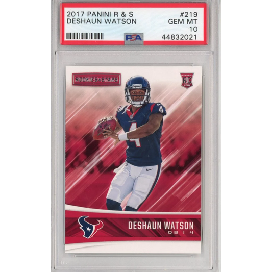 Deshaun Watson 2017 Panini R&S rookie football card graded PSA GEM MT 10