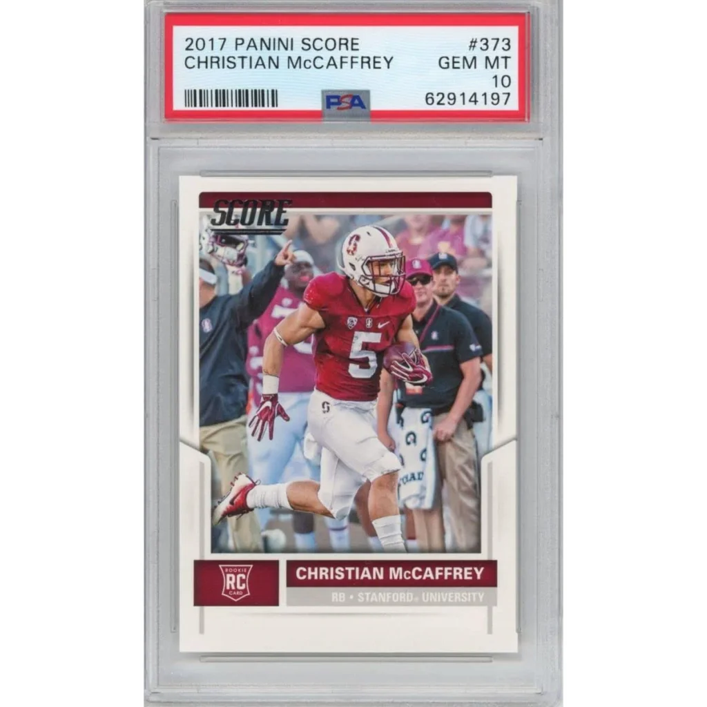 PSA Graded 2017 Panini Score Christian McCaffrey rookie football card