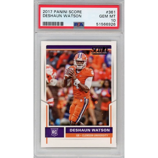 Graded 2017 Panini Score Deshaun Watson #361 Rookie RC Football Card PSA 10 Gem Mint | Hall of Fame Sports Memorabilia | vintageantiquesgifts.com