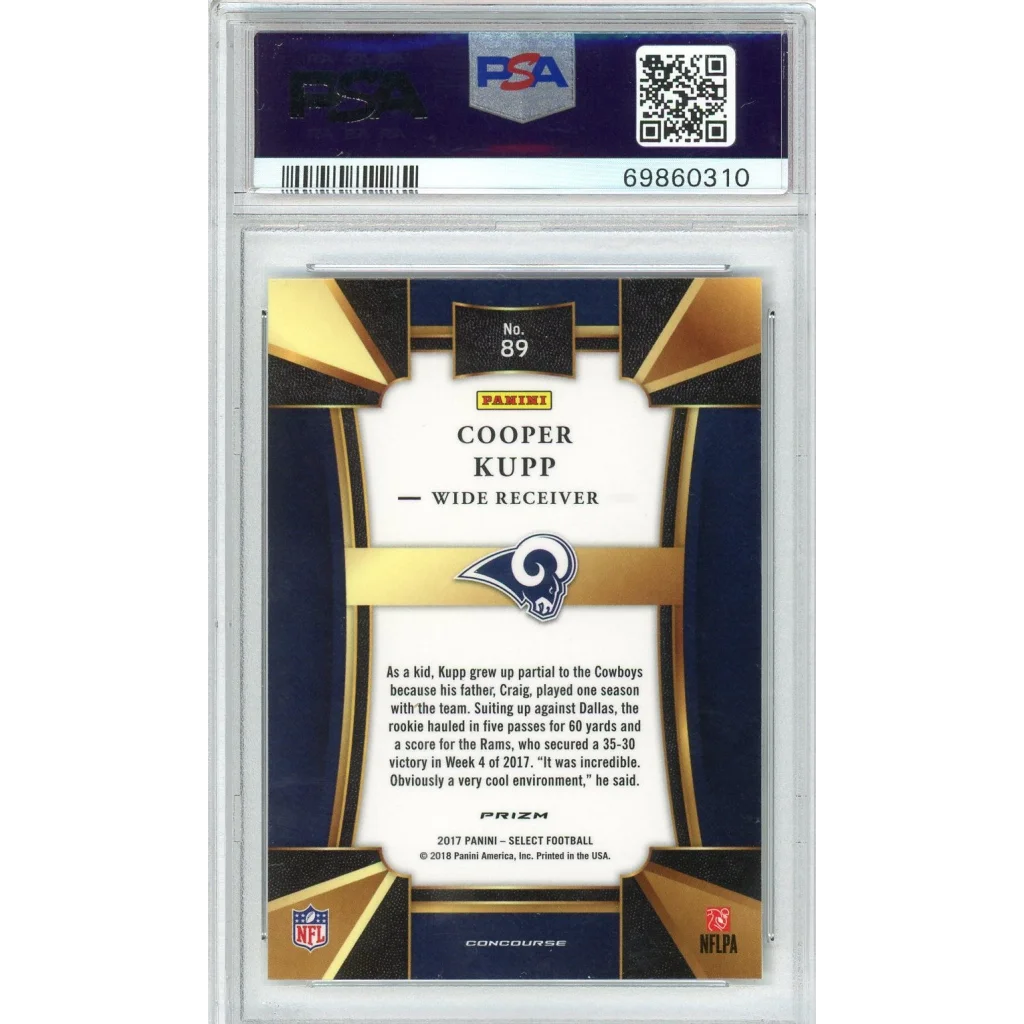 Graded Cooper Kupp 2017 Panini Select Rookie Card football trading card