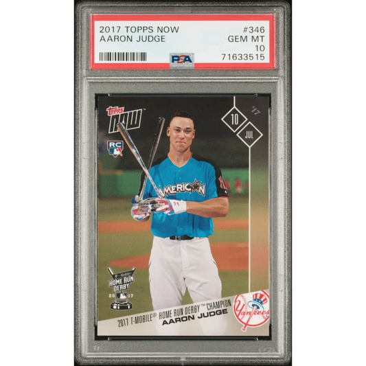 PSA graded 2017 Topps Now Aaron Judge baseball card for collectors