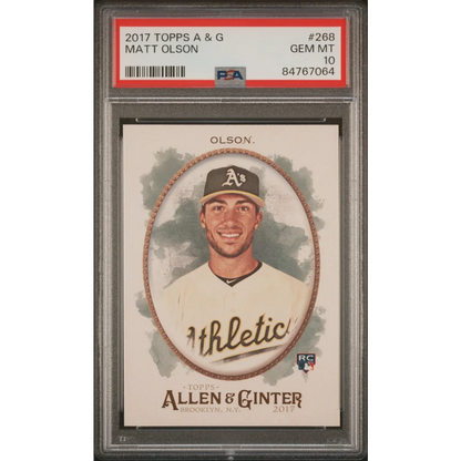 Graded 2017 Topps Allen & Ginter Matt Olson Rookie PSA 10 Gem Mint Card