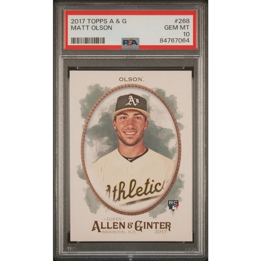 2017 Topps Allen & Ginter Matt Olson baseball card graded GEM MT 10 PSA