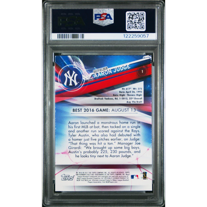 Graded 2017 Topps Bowmans Best Aaron Judge #1 Rookie RC Baseball Card PSA 10 Gem Mint | PSA 10 Gem Mint Graded Rookie Card | vintageantiquesgifts.com