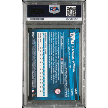 Graded 2017 Topps Chrome Aaron Judge #169 Catching Rookie RC Baseball Card PSA 10 Gem Mint | PSA 10 Gem Mint Graded Rookie Card | vintageantiquesgifts.com