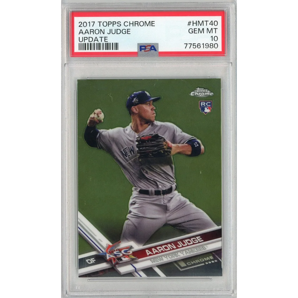 Graded 2017 Topps Chrome Aaron Judge PSA 10 Gem Mint Rookie Card
