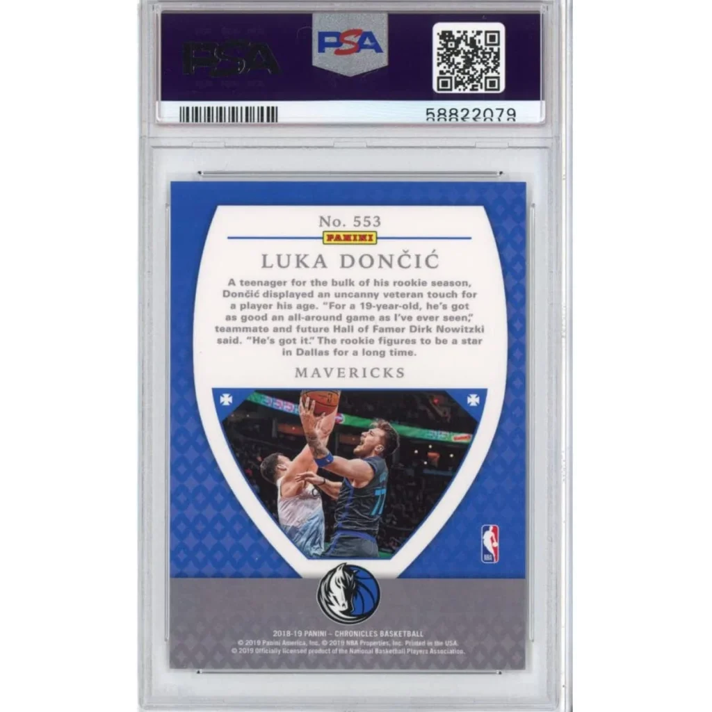 Graded 2018-19 Panini Chronicles Luka Doncic #553 Crusade Rookie RC Basketball Card PSA 10 Gem Mint | PSA 10 Gem Mint Graded Rookie Card | vintageantiquesgifts.com