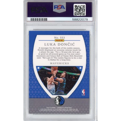 Graded 2018-19 Panini Chronicles Luka Doncic #553 Crusade Rookie RC Basketball Card PSA 10 Gem Mint | PSA 10 Gem Mint Graded Rookie Card | vintageantiquesgifts.com