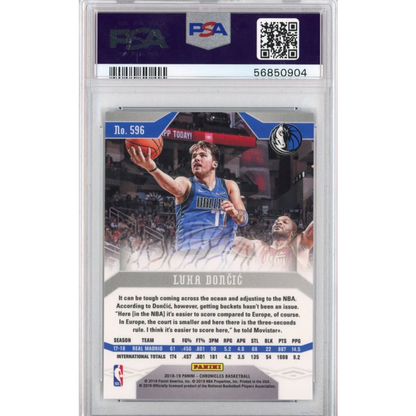 Graded 2018-19 Panini Chronicles Luka Doncic #596 Rookie RC Basketball Card PSA 10 Gem Mint | PSA 10 Gem Mint Graded Rookie Card | vintageantiquesgifts.com
