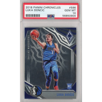 Graded 2018-19 Panini Chronicles Luka Doncic #596 Rookie RC Basketball Card PSA 10 Gem Mint | Hall of Fame Sports Memorabilia | vintageantiquesgifts.com