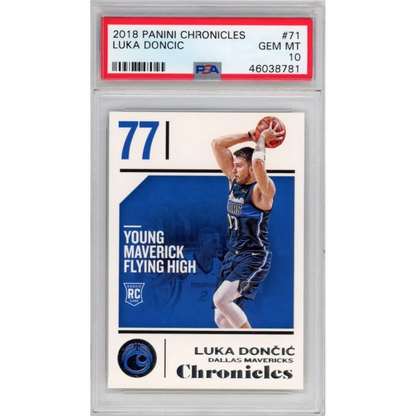 Graded PSA 10 Gem Mint 2018-19 Panini Chronicles Luka Doncic #71 Rookie Card