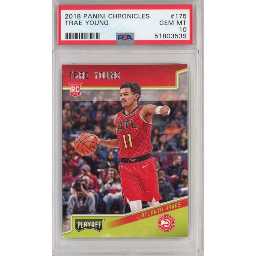 Graded PSA 10 Gem Mint 2018-19 Panini Chronicles Trae Young #175 RC card
