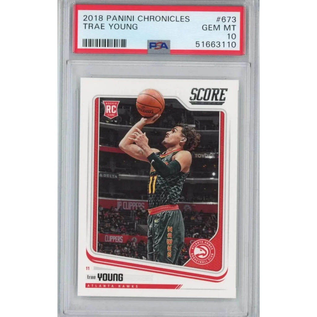 Graded 2018-19 Panini Chronicles Trae Young #673 Rookie RC Basketball Card PSA 10 Gem Mint | Hall of Fame Sports Memorabilia | vintageantiquesgifts.com