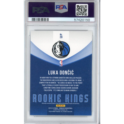Graded PSA 10 2018-19 Panini Donruss Luka Doncic Rookie Kings RC card