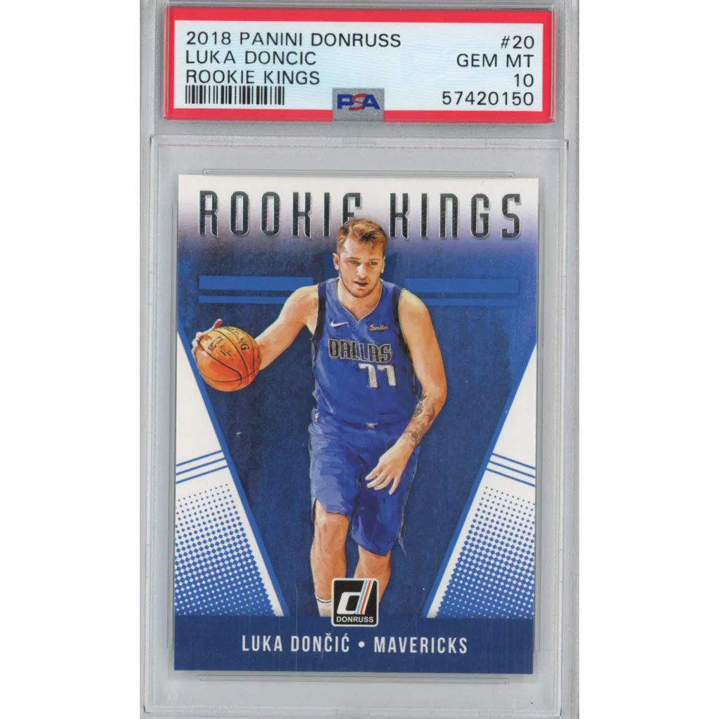 Graded PSA 10 Luka Doncic 2018-19 Panini Donruss Rookie Kings RC Card