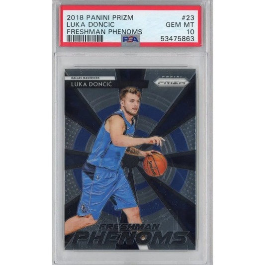 Graded 2018-19 Panini Prizm Luka Doncic #23 Freshman Phenoms Rookie RC Basketball Card PSA 10 Gem Mint | Hall of Fame Sports Memorabilia | vintageantiquesgifts.com