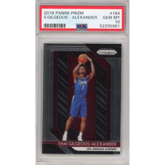 Graded 2018-19 Panini Prizm Shai Gilgeous-Alexander #184 Rookie RC Basketball Card PSA 10 Gem Mint | Hall of Fame Sports Memorabilia | vintageantiquesgifts.com