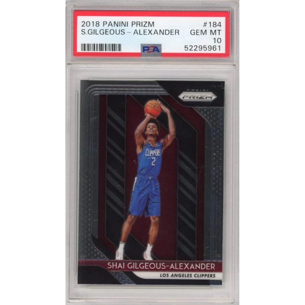 PSA 10 Shai Gilgeous-Alexander 2018 Panini Prizm Rookie Card graded Gem Mint