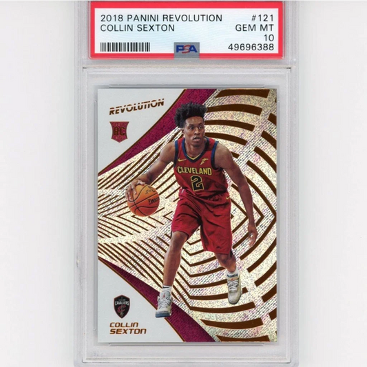 Graded 2018 Panini Revolution Collin Sexton basketball sports card with PSA authentication