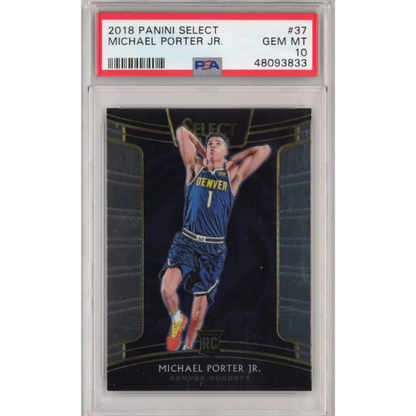 Graded 2018-19 Panini Select Michael Porter Jr. #37 Rookie RC Basketball Card PSA 10 Gem Mint | Hall of Fame Sports Memorabilia | vintageantiquesgifts.com