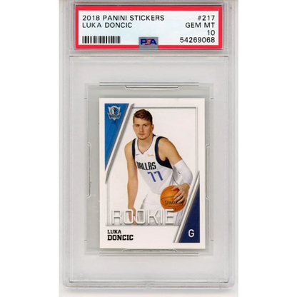 Graded 2018-19 Panini Stickers Luka Doncic #217 Rookie RC Basketball Card PSA 10 Gem Mint | Hall of Fame Sports Memorabilia | vintageantiquesgifts.com