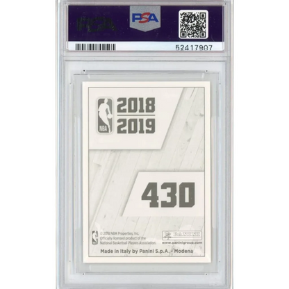 PSA graded Trae Young Rookie Card from 2018 NBA Hoops, card number 430