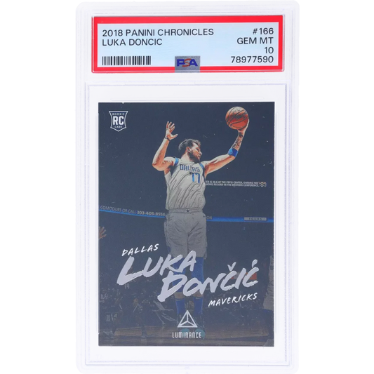 Graded 2018 Panini Chronicles Luka Doncic #166 Rookie RC Basketball Card PSA 10 Gem Mint | Hall of Fame Sports Memorabilia | vintageantiquesgifts.com