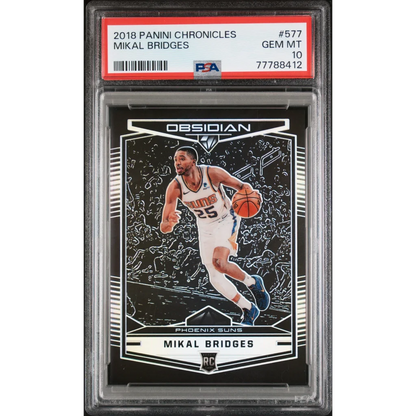 PSA Graded 2018 Panini Chronicles Mikal Bridges Rookie Card basketball card image