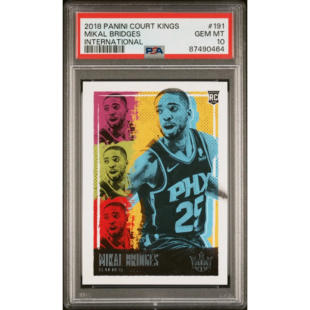 Graded PSA 10 gem mint 2018 Panini Court Kings Mikal Bridges #191 rookie card