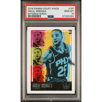 Graded PSA 10 gem mint 2018 Panini Court Kings Mikal Bridges #191 rookie card