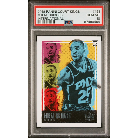 Graded 2018 Panini Court Kings Mikal Bridges #191 International Rookie RC Basketball Card PSA 10 Gem Mint | Hall of Fame Sports Memorabilia | vintageantiquesgifts.com