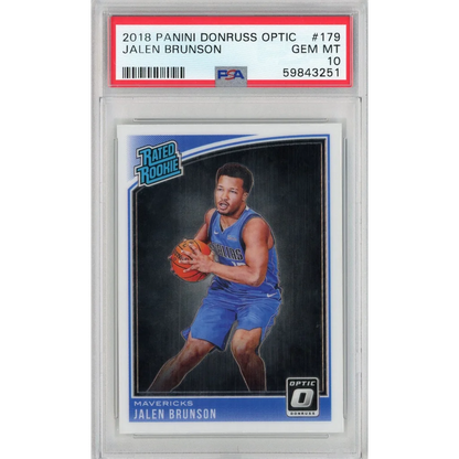 PSA graded 2018 Panini Donruss Optic Jalen Brunson rookie basketball card
