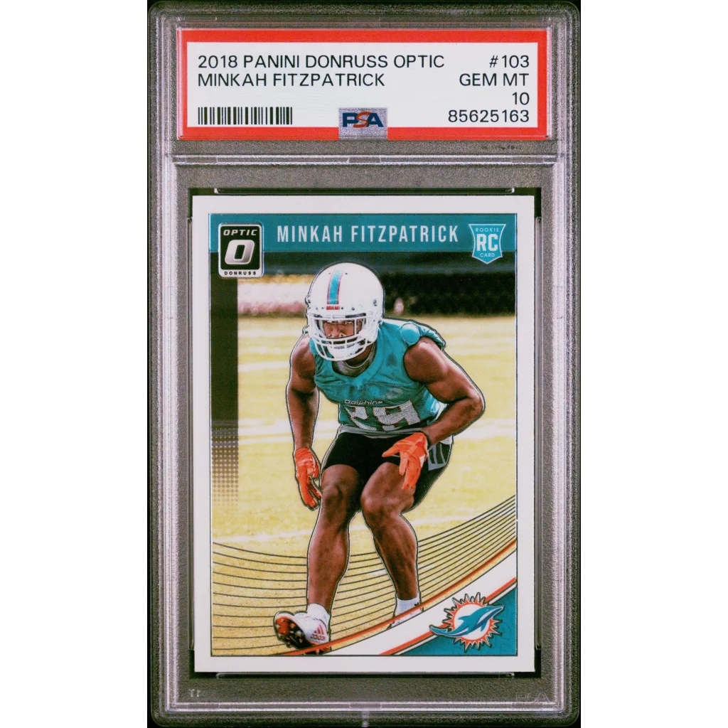 PSA graded Minkah Fitzpatrick rookie football card for collectors
