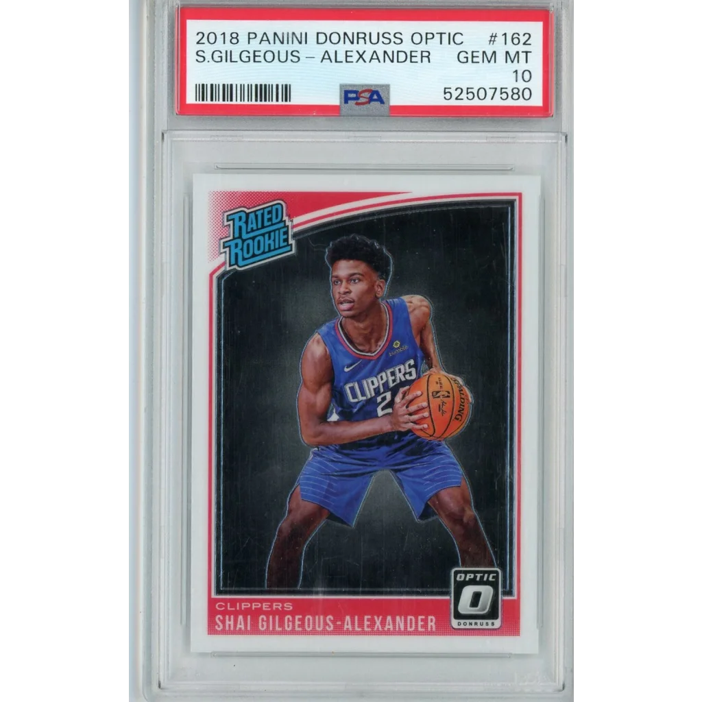 Graded 2018 Panini Donruss Optic Shai Gilgeous-Alexander #SHAI Rookie RC Basketball Card PSA 10 Gem Mint