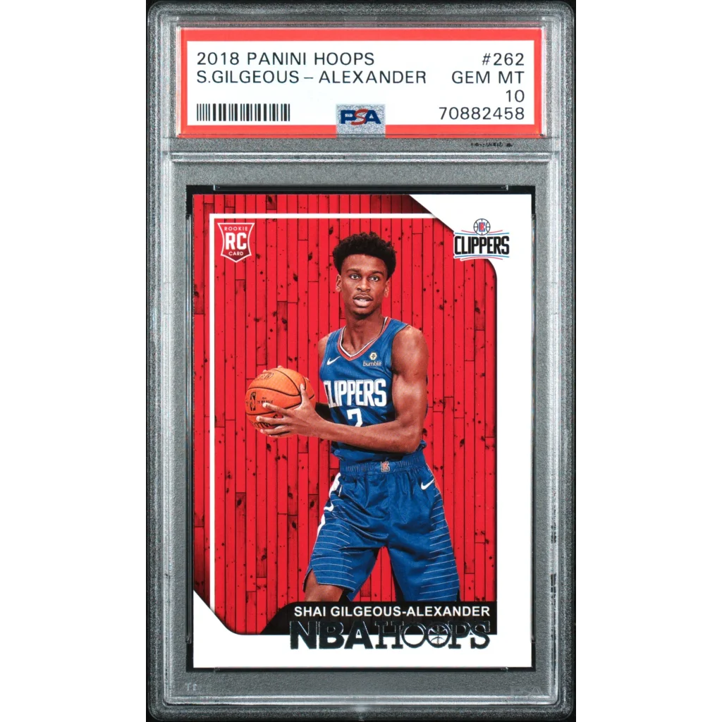 Graded 2018 Panini Hoops Shai Gilgeous-Alexander #262 Rookie RC Basketball Card PSA 10 Gem Mint