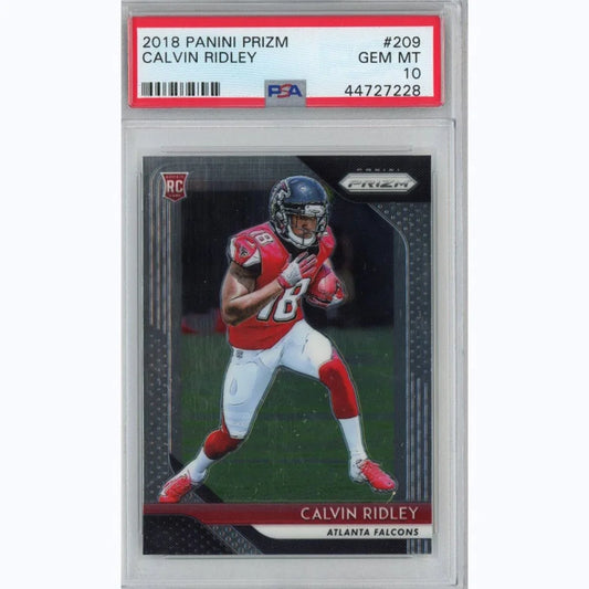 Graded 2018 Panini Prizm Calvin Ridley #209 Rookie RC Football Card PSA 10 Gem Mint | Hall of Fame Sports Memorabilia | vintageantiquesgifts.com