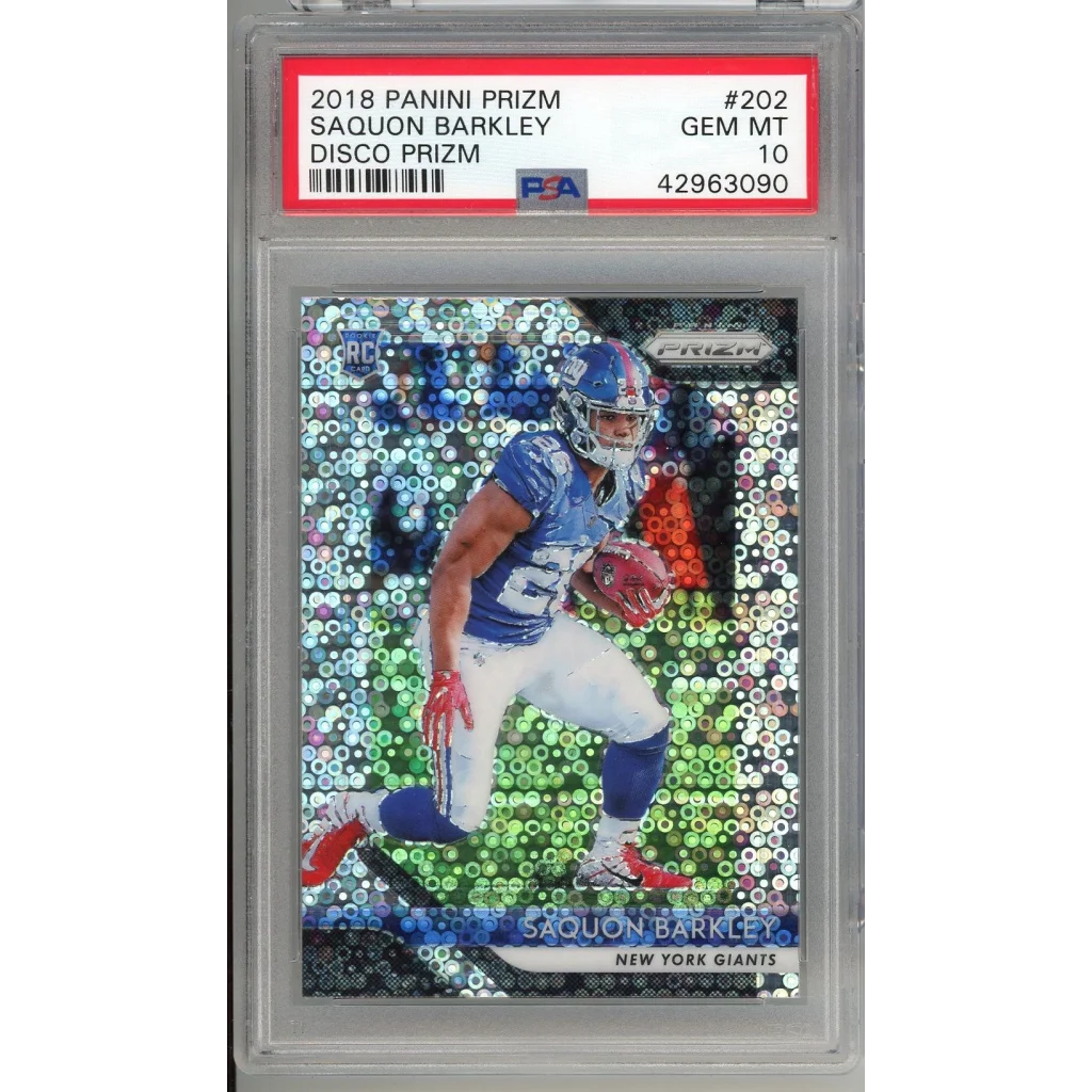 Graded PSA 10 2018 Panini Prizm Disco Saquon Barkley Rookie RC