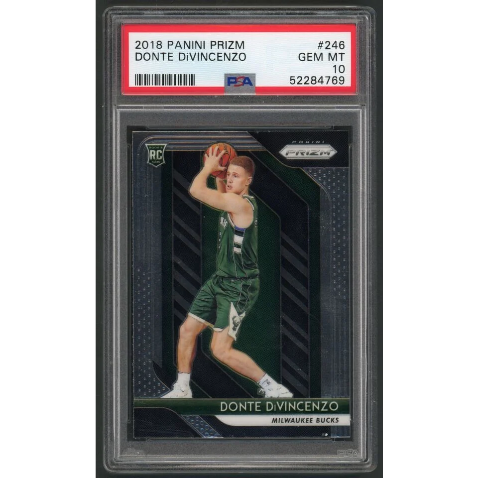 Graded 2018 Panini Prizm Donte DiVincenzo #246 Rookie RC Basketball Card PSA 10 Gem Mint | Hall of Fame Sports Memorabilia | vintageantiquesgifts.com