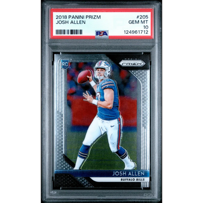 Graded 2018 Panini Prizm Josh Allen Rookie Card PSA 10 Gem Mint