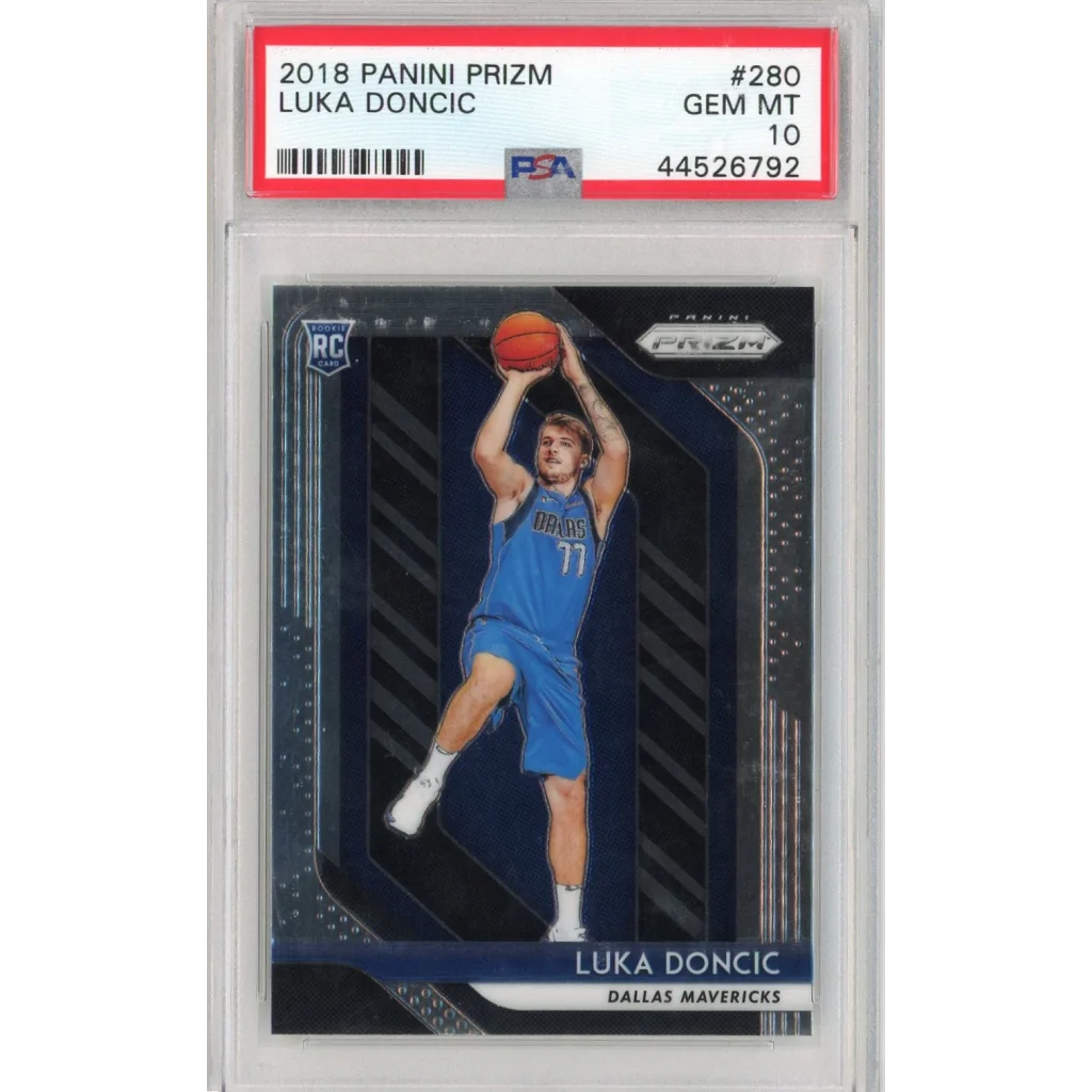 Graded PSA 10 2018 Panini Prizm Luka Doncic #280 Rookie Card in Mavericks Jersey