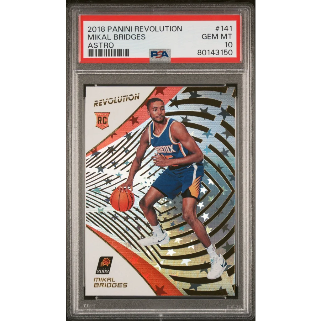 Graded 2018 Panini Revolution Mikal Bridges #141 Astro Rookie RC Basketball Card PSA 10 Gem Mint | Hall of Fame Sports Memorabilia | vintageantiquesgifts.com