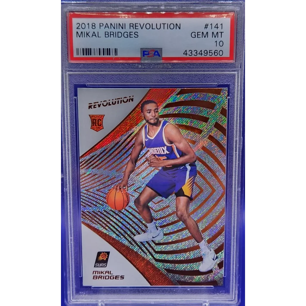 Graded PSA 10 2018 Panini Revolution Mikal Bridges Rookie Card