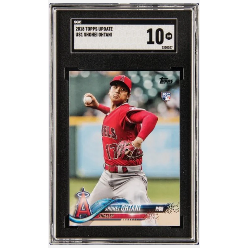 Graded 2018 Topps Update Shohei Ohtani #US1 Pitching In Red Jersey Rookie RC Baseball Card SGC 10 Gem Mint