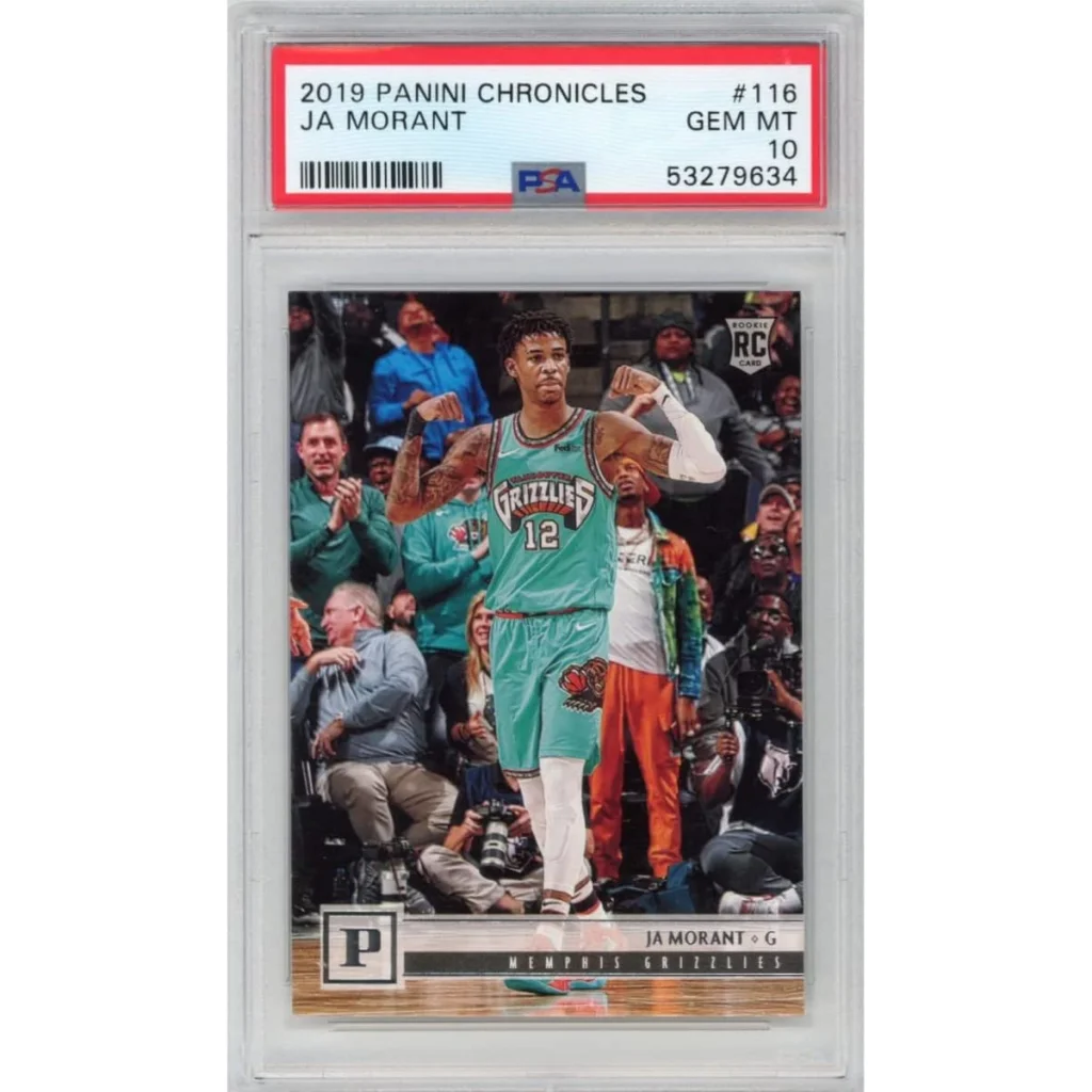 Graded PSA 10 Gem Mint 2019 Panini Chronicles Ja Morant #116 Rookie Card