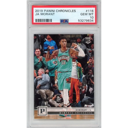 Graded PSA 10 Gem Mint 2019 Panini Chronicles Ja Morant #116 Rookie Card