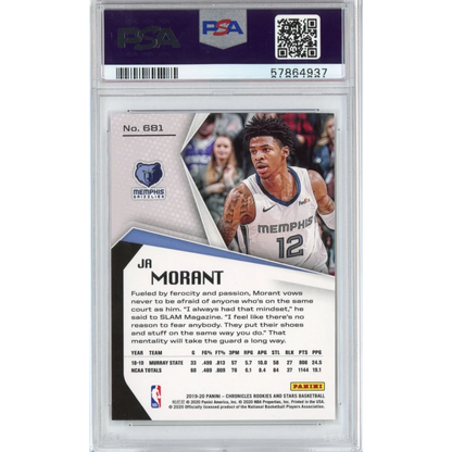 Graded 2019-20 Panini Chronicles Ja Morant #681 Rookie RC Basketball Card PSA 10 Gem Mint | PSA 10 Gem Mint Graded Rookie Card | vintageantiquesgifts.com