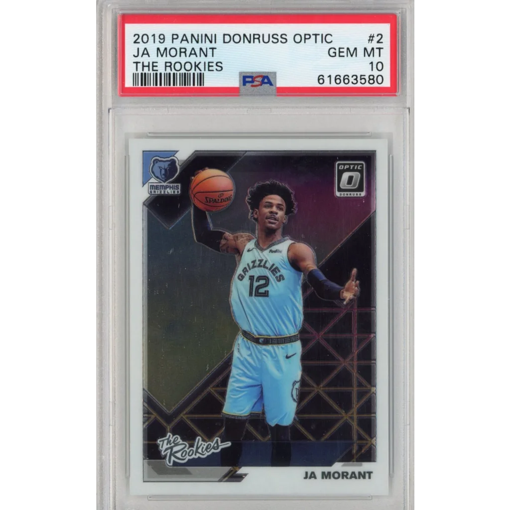 Graded PSA 10 Gem Mint 2019 Panini Donruss Optic Ja Morant Rookies RC #2